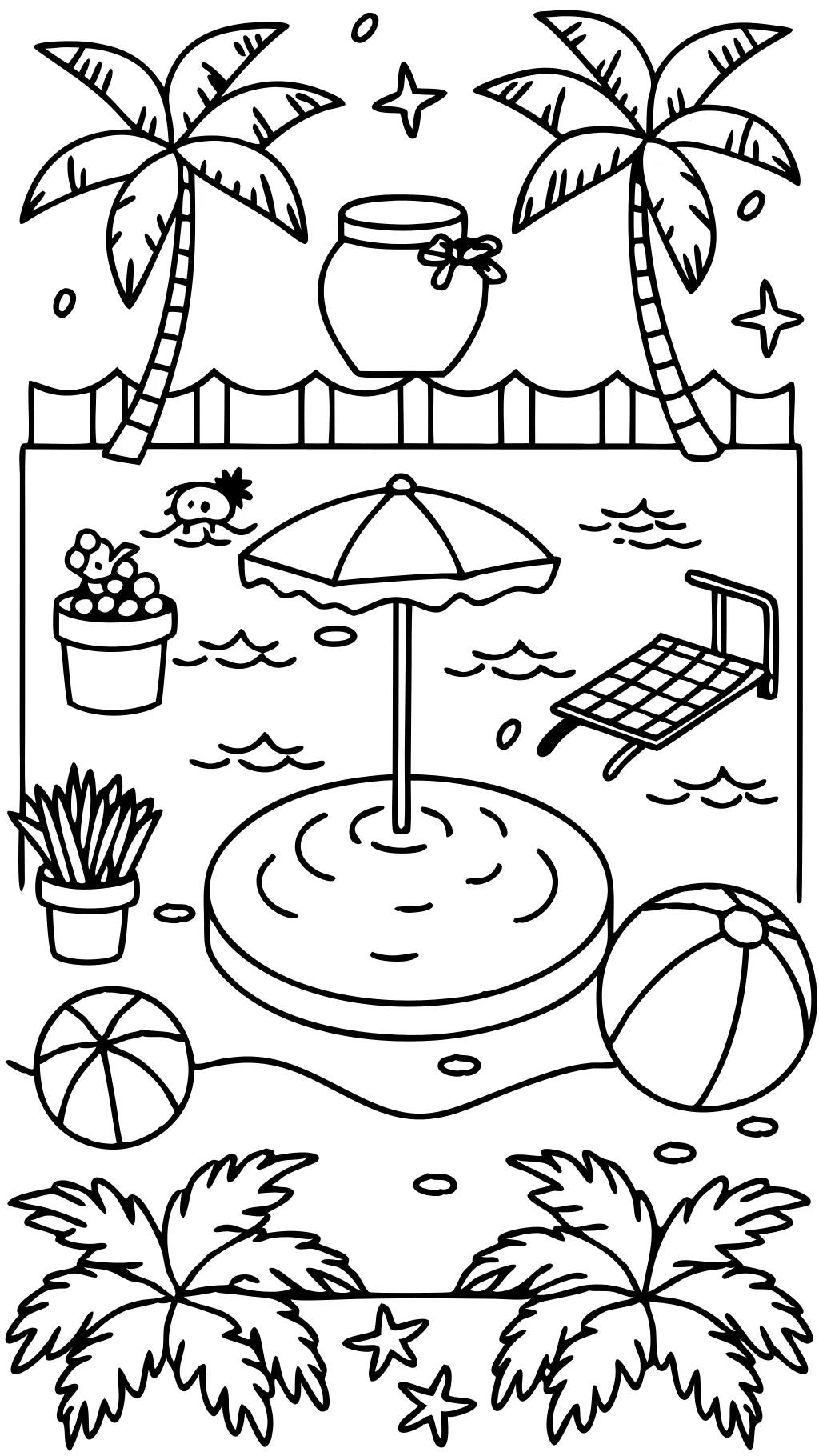 coloring pages pool